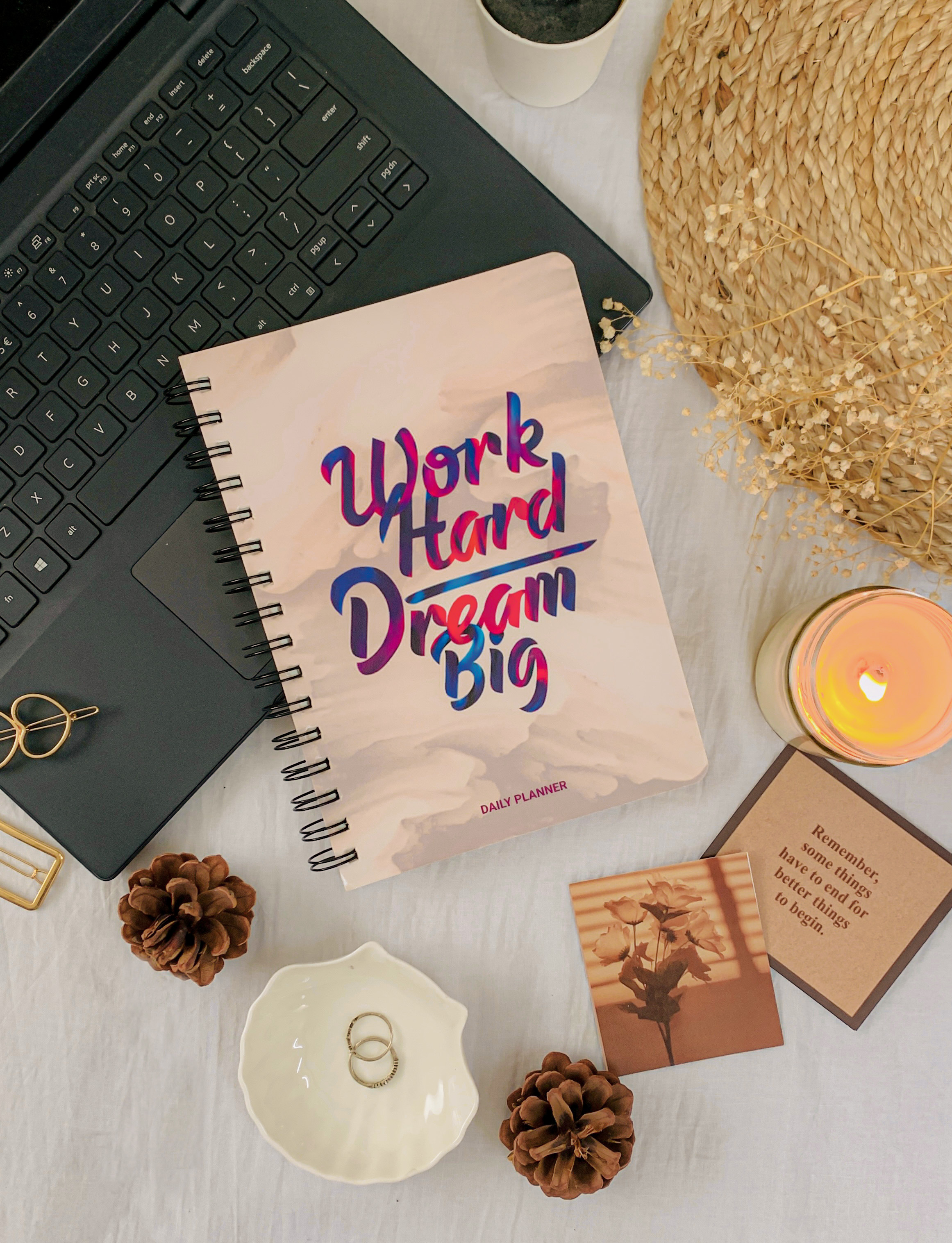 Work Hard Dream Big - Undated Daily Planner